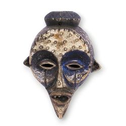 Basala,'African Sese Wood Mask Hand Carved in Ghana'