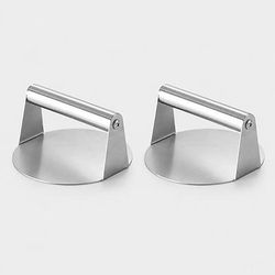Pressa per hamburger in acciaio inox da 4,72/5,5 rotonda, pressa antiaderente professionale per hamburger su piastra/griglia, perfetta per hamburger e pancetta, lavabile in lavastoviglie.