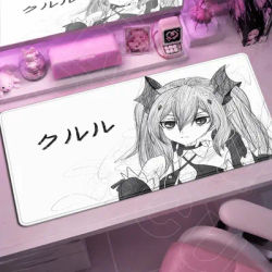 Tapis de Souris Seraph Of The End, Anime Populaire, Impression HD Grande Taille, Tapis de Bureau pour Ordinateur Portable et Clavier, 900x400mm, Tapis de Souris Kawaii Fille Krul Tepes