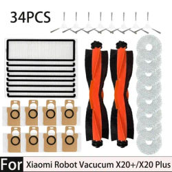 For Robot Vacuum Cleaner Xiaomi X20 Plus, Wiper and Grill Accessories, Main Side Brush, HEPA Filter, Spare Parts Dust Ba