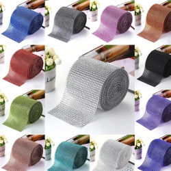 10 Yards 24 Rows Rhinestone Mesh Trimming Rhinestones Blanket Strass Cup Chain for DIY Party Decor Cake Ribbon Wedding Accessori