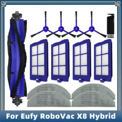 Compatible For Anker Eufy RoboVac X8 Hybrid Robot Vacuum Spare Parts Accessories Main Side Brush Hepa Filter Mop Rag Cloth