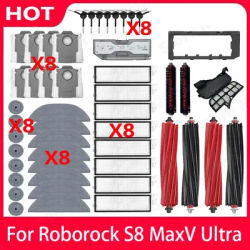 Roborock S8 MaxV Ultra Robot Vacuum Cleaner Accessories Mop Cloth Vacuum Bags Side Brush Filter Replaceable Spare Parts
