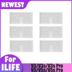 Hepa Filter Kits For ILIFE V3s Pro V5 V5s Pro Robotic Vacuum Cleaner Accessories Parts Replacement 4pcs 6pcs 8pcs