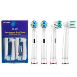 Têtes de rechange pour brosse à dents électrique SB17A, poils souples, compatibles avec Oral B D12 D16 Vitality Pro, recharges pour nettoyage en profondeur