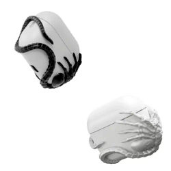 Petit ver de maintien du visage, design original, adapté aux AirPods, étui pour casque d'impression 3D, design extraterrestre