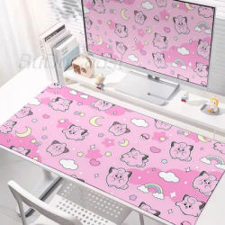 Tapis de souris grand format Anime Game Pad P-Pokemon Mega Clefairy, tapis de bureau, tapis de souris gaming, tapis étendu pour gamer, tapis de table pour PC