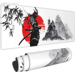 Tapis de souris japonais Samurai Tree Sun Gaming XL, nouveau tapis de souris d'ordinateur pour la maison XXL, tapis de bureau en caoutchouc naturel antidérapant pour le bureau