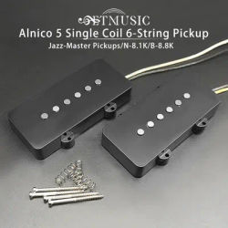 Micro Alnico 5 Vintage Single Coil JM pour guitare électrique 6 cordes N-8.1K B-8.8K Noir/Blanc/Jaune