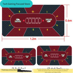 Tapis de jeu XXL en caoutchouc antidérapant et imperméable pour Texas Hold'em, tapis de souris, tapis de clavier, tapis de bureau pour joueurs de poker
