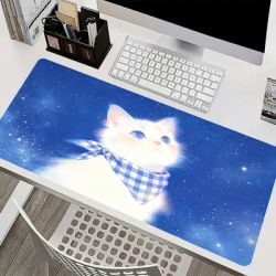 Tapis de souris grand format motif chat anime, tapis de bureau pour ordinateur portable, tapis de jeu antidérapant, tapis de clavier, tapis de souris étendu pour le jeu, idéal comme cadeau.