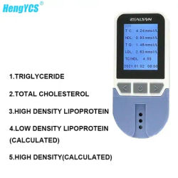 ALSON-Analyseur de lipides 5 en 1 à usage domestique, cholestérol total, triglycérides TC, lipoprotéines HDL de haute densité, moniteur de système d'analyse de test