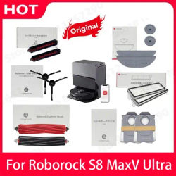 【Original】Roborock S8 MaxV Ultra Robot Vacuum Spare Parts, Roller Brush, Filter, Dust Bag, Mop Cloth, Side Brush Accessories