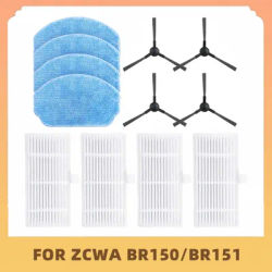 Fit For ZCWA BR150 / BR151 / MAMNV BR150 / BR151 / MANVINS G20 Spare Part Side Brush Filter Mop Cloths Robot Vacuums Accessories