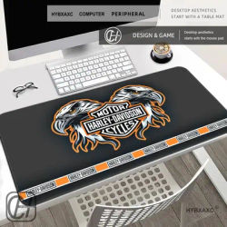 Tapis de souris de style moto HYBXAXC E-Eagle H-Head, tapis en caoutchouc antidérapant, grand tapis de clavier pour jeux, grand tapis de souris pour joueurs