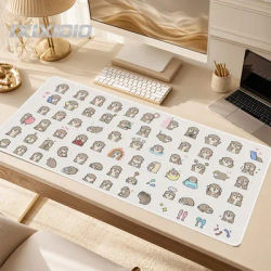 Tapis de souris Otter Expression Gamer XL, tapis de souris personnalisé HD pour ordinateur, tapis de bureau XXL, tapis de table en caoutchouc naturel antidérapant et doux