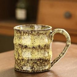 Tazza in ceramica blu cobalto intenso da 473 ml, tazza da caffè blu con smalto reattivo, stoviglie moderne fatte a mano, regalo unico per gli amanti del caffè, ufficio uso domestico