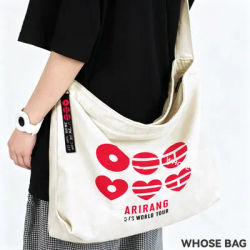 Sac bandoulière/sac à épaule de style universitaire B-Ts, Arirang B-Ts 2026 World Tour, Bbt21, motif lettres, cadeau pour les fans, sac de shopping pour les fans militaires, idéal pour la rentrée scolaire, les anniversaires, Noël, le retour de B-Ts.