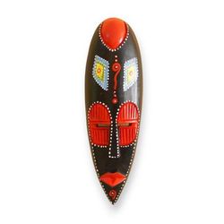 The Guise,'Traditional African Sese Wood Mask Painted in Red & Black'