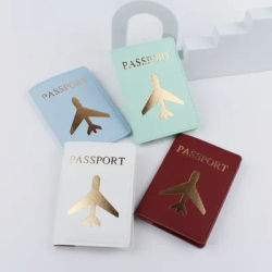 Couverture de Passeport d'Avion Estampage à Chaud, Étiquette de Bagage, Ensemble de Couverture de Passeport de Mariage pour Couple, Support de Voyage avec Lettre, Nouvelle Collection
