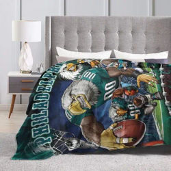 Philadelphia Eagles Football Blanket, Soft Cozy Throw with Team Spirit Design, Perfect Gift for Sports Fans and Home Decor