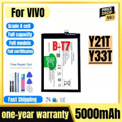 Batterie de remplacement B-T7 pour téléphone portable VIVO Y21T/Y33T, 0 cycle, haute qualité, haute capacité, cellule de grade A avec outils