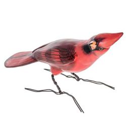 Cardinal,'Ceramic Cardinal Sculpture from Guatemala'