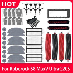 Roborock S8 MaxV Ultra G20S Robot Vacuum Cleaner Spare Parts Mop Cloth Vacuum Bags Side Brush Filter Replaceable Accessories