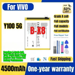 B-X8 pour téléphone VIVO Y100 5G, batterie de remplacement de haute qualité et de grande capacité, 0 cycle, cellule de grade A avec outils