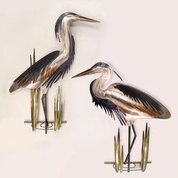 Blue Heron Indoor/Outdoor Wall Art - Right-facing - Frontgate