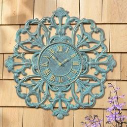 Medallion Outdoor Clock - Verdigris - Frontgate