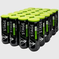 Dunlop Stage 1 Green Training Ball 24 Cans Tennis Balls