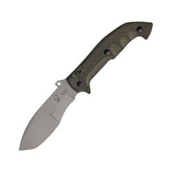 Fox Trakker Meskwaki Folding Knife6.75in closedN690Co Cobalt Vanadium Stainless BladeGreen Micarta Handle FOX500