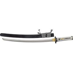 Paul Chen Koi Wakizashi T10 high carbon steel blade . Black rayskin handle with white cotton cord wra PC2466