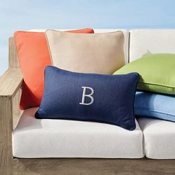 Solid Indoor/Outdoor Pillow - Lumbar, Dove Lumbar, 13" x 20" Lumbar, Individual - Frontgate