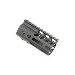 Guntec USA Ultra Lightweight Thin M-Lok Free Floating Handguard w/Monolithic Top Rail 4in Black GT-4MLK