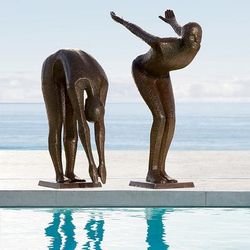 Diver Sculptures - 35"H Freeform Diver - Frontgate