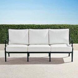 Carlisle Sofa with Cushions in Onyx Aluminum - Standard, Sailcloth Indigo - Frontgate