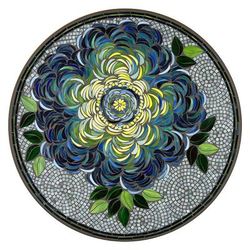 KNF Giovella Mosaic Table Collection - Round Bistro Table, Pewter, 42" Dia. - Frontgate
