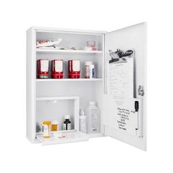 Barska Large Medical Cabinet15x5.5x20.9inWhite CB12824