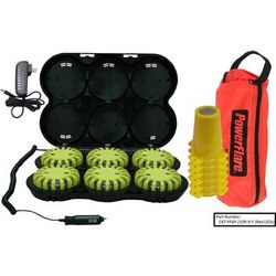Powerflare 6-Position Cone Adapter Kit with Rechargeable 6-Pack of Magnetic PowerFlare Lights Infrared Olive Drab Green Shell CKT-PF6P-210RM-I-OD