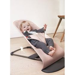 BabyBjrn Bouncer Bliss, Dark Gray Frame Classic Quilt Woven - Old Rose