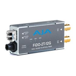 AJA 2-Channel 12G-SDI to Single-Mode LC Fiber Transmitter FIDO-2T-12G