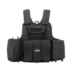 Loaded Gear VX-300 Tactical Vest Black 22 in. Long Adjustable 38-to-50-in. Torso 193908