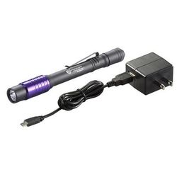 Streamlight Stylus Pro USB UV Rechargeable Penlight325 mW w/120V AC AdapterUSB CordHolster 66148