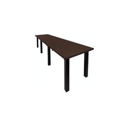 12' x 3' Standing Height Conference Table w/Square Post Legs
