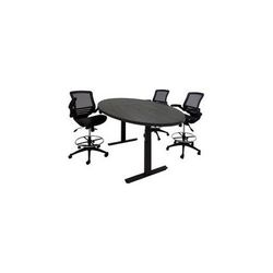 Adjustable Electric Lift 8' x 4' Oval Conference Table