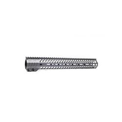 SLR 14.87 inch HELIX M-LOK .308 Low Profile Handguard w/Full Top Rail Black 308L-HELIX14.87ML-F