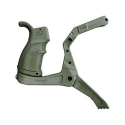 FAB Defense AR-15 Quick Deployment Bipod with an Integrated AGR-43 Pistol Grip OD Green FX-ARPODG