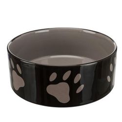 Trixie Ceramic Dog Bowl with Paw Prints - 1.4l